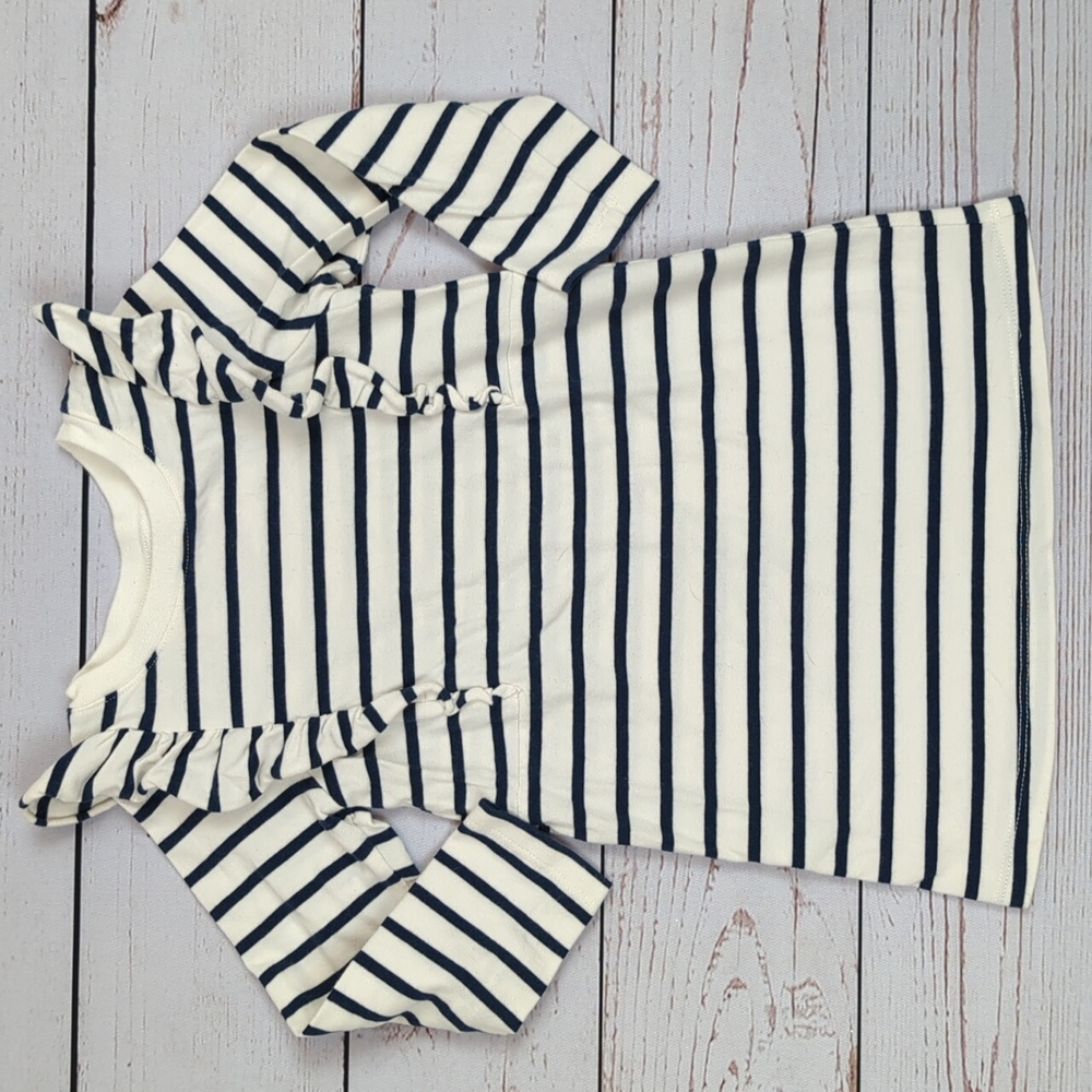 Tea Collection White/Navy Striped Dress 2T